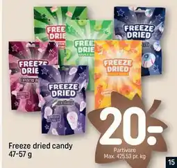 REMA 1000 Freeze dried candy 47-57 g, DKK 20 tilbud