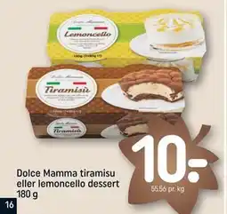 REMA 1000 Dolce Mamma tiramisu eller lemoncello dessert 180 g, DKK 10 tilbud