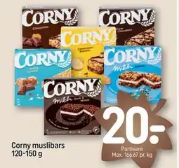 REMA 1000 Corny muslibars 120-150 g, DKK 20 tilbud