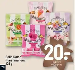 REMA 1000 Bello Dolce marshmallows 125 g, DKK 20 tilbud