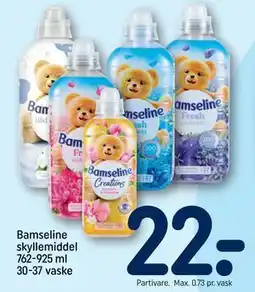 REMA 1000 Bamseline skyllemiddel 762-925 ml 30-37 vaske, DKK 22 tilbud