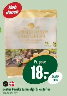 Min Købmand Gestus Danske Lammefjordskartofler, DKK 18 tilbud