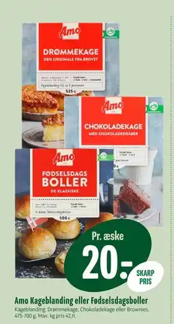Min Købmand Amo Kageblanding eller Fødselsdagsboller, DKK 20 tilbud