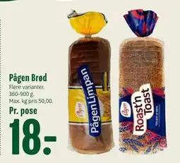 Min Købmand Pågen Brød, DKK 18 tilbud