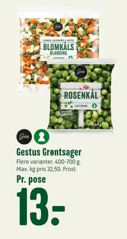 Min Købmand Gestus Grøntsager, DKK 13 tilbud