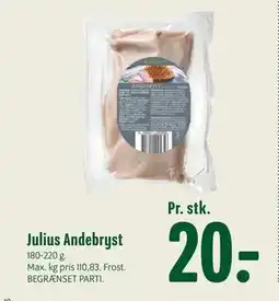 Min Købmand Julius Andebryst, DKK 20 tilbud