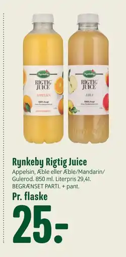 Min Købmand Rynkeby Rigtig Juice, DKK 25 tilbud