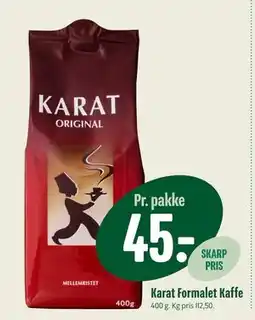 Min Købmand Karat Formalet Kaffe, DKK 45 tilbud