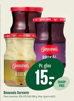 Min Købmand Beauvais Survarer, DKK 15 tilbud