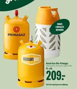 Min Købmand Kosan Gas eller Primagaz, DKK 209 tilbud