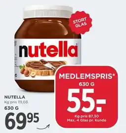 MENY NUTELLA, DKK 69.95, App-pris tilbud