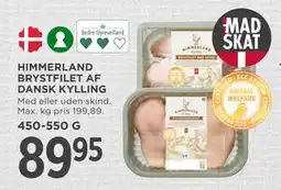 MENY HIMMERLAND BRYSTFILET AF DANSK KYLLING, DKK 89.95 tilbud