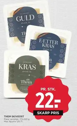 MENY THEM SKIVEOST, DKK 22 tilbud