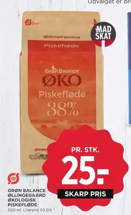MENY GRØN BALANCE ØLLINGEGAARD ØKOLOGISK PISKEFLØDE, DKK 25 tilbud