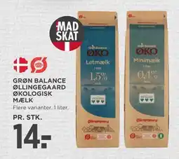 MENY GRØN BALANCE ØLLINGEGAARD ØKOLOGISK MÆLK, DKK 14 tilbud