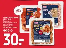 MENY STEFF HOULBERG TOPPING, DKK 30 tilbud