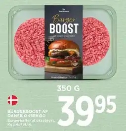MENY BURGERBOOST AF DANSK OKSEKØD, DKK 39.95 tilbud