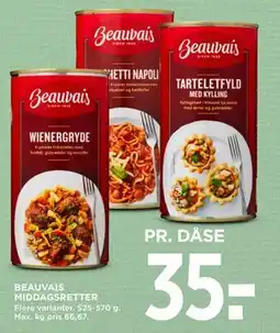MENY BEAUVAIS MIDDAGSRETTER, DKK 35 tilbud
