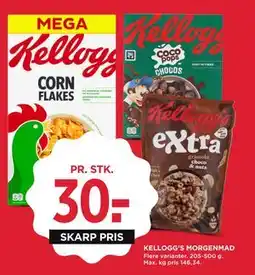 MENY KELLOGG’S MORGENMAD, DKK 30 tilbud