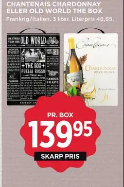 MENY CHANTENAIS CHARDONNAY ELLER OLD WORLD THE BOX, DKK 139.95 tilbud