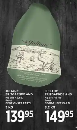 MENY JULIANE FRITGÅENDE AND tilbud