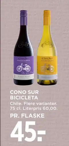 MENY CONO SUR BICICLETA, DKK 45 tilbud