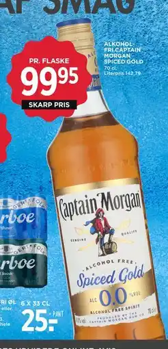 MENY ALKOHOLFRI CAPTAIN MORGAN SPICED GOLD, DKK 99.95 tilbud