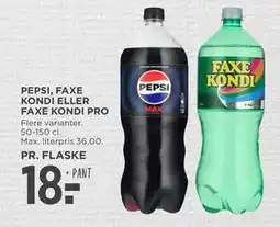 MENY PEPSI, FAXE KONDI ELLER FAXE KONDI PRO, DKK 18 tilbud