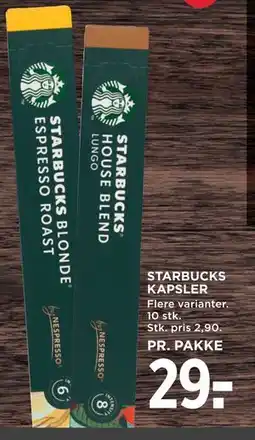 MENY STARBUCKS KAPSLER, DKK 29 tilbud