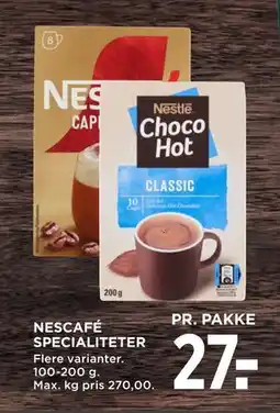 MENY NESCAFÉ SPECIALITETER, DKK 27 tilbud