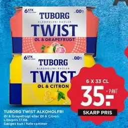 MENY TUBORG TWIST ALKOHOLFRI, DKK 35 tilbud
