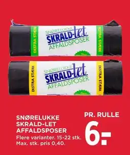 MENY SNØRELUKKE SKRALD-LET AFFALDSPOSER, DKK 6 tilbud