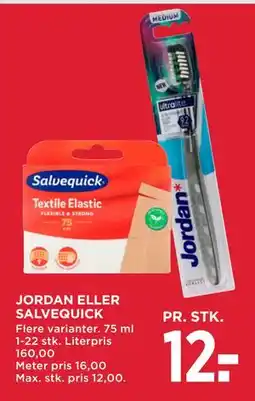 MENY JORDAN ELLER SALVEQUICK, DKK 12 tilbud
