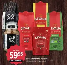MENY Café Noir eller Gevalia, DKK 59.95 tilbud
