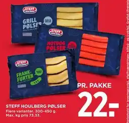 MENY STEFF HOULBERG PØLSER, DKK 22 tilbud