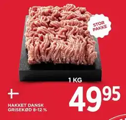 MENY HAKKET DANSK GRISEKØD 8-12 %, DKK 49.95 tilbud