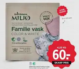 MENY GRØN BALANCE FAMILIE VASK, DKK 60 tilbud