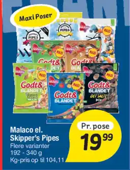 Fakta Tyskland Malaco el. Skipper's Pipes tilbud