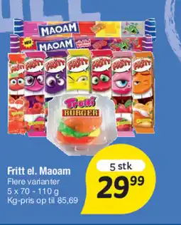 Fakta Tyskland Fritt el. Maoam tilbud
