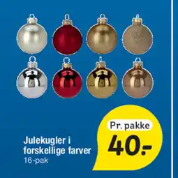 Fakta Tyskland Julekugler i forskellige farver 16-pak tilbud
