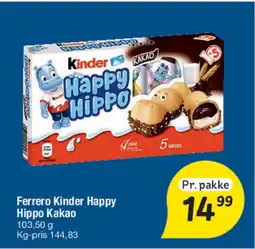 Fakta Tyskland Ferrero Kinder Happy Hippo Kakao tilbud