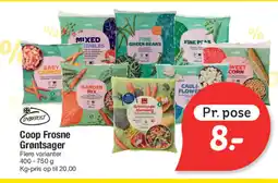 Fakta Tyskland Coop Frosne Grøntsager tilbud