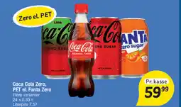 Fakta Tyskland Coca Cola Zero, PET el. Fanta Zero tilbud