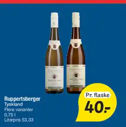 Fakta Tyskland Ruppertsberger tilbud
