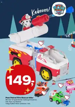 Kvickly Paw Patrol Fire Rescue biler tilbud