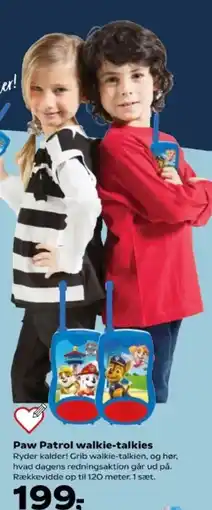 Kvickly Paw Patrol walkie-talkies tilbud