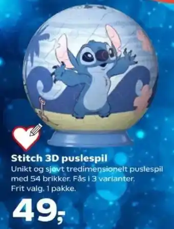 Stitch 3D puslespil