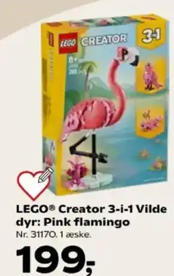 Kvickly LEGO Creator 3-i-1 Vilde dyr: Pink flamingo tilbud