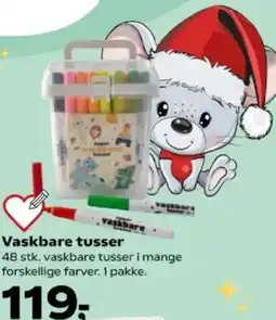 Kvickly Vaskbare tusser tilbud