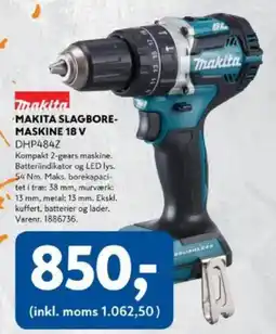 Davidsen MAKITA Slagbore- maskine 18 v tilbud